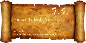 Turza István névjegykártya